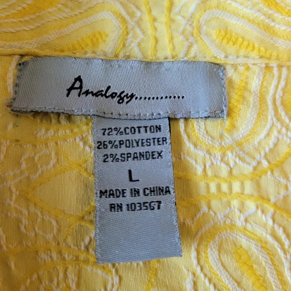 Analogy Stretchy Jacket / Blazer - Lemon Yellow, Sz L - VGC - Picture 8 of 9